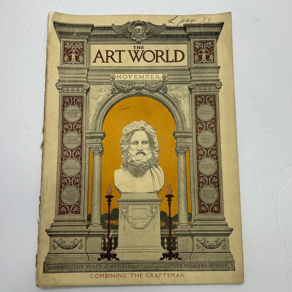 Antique November 1917 Art‎ World Magazine
